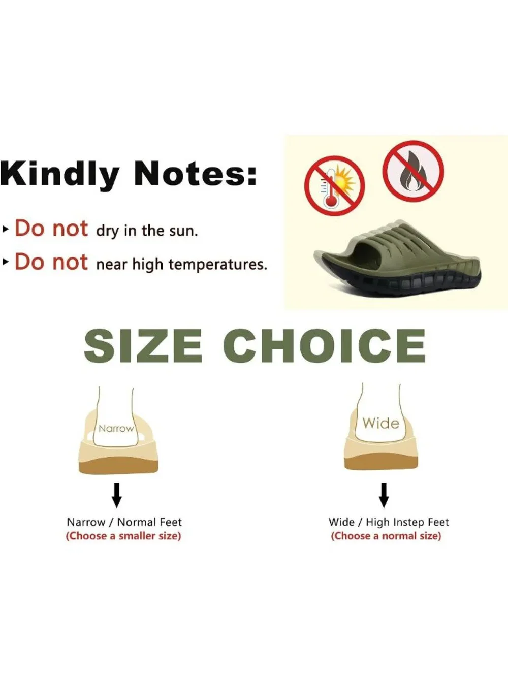 Men's Green Black Recovery Orthotic Arch Support Open Toe Slides Slipper Shoes
